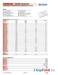 Datasheet RP60-4805DE manufacturer Recom